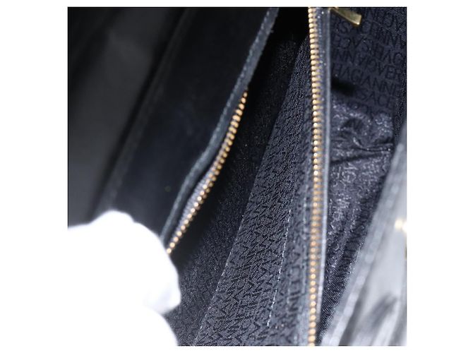 Borsa a Spalla Gianni Versace in Pelle Embossata Nera Oro Auth BA11363 Nero D'oro - vista 12