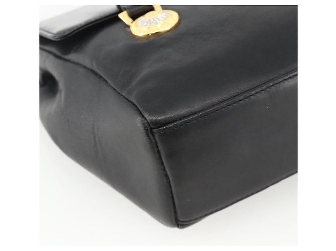 Borsa a Spalla Gianni Versace in Pelle Embossata Nera Oro Auth BA11363 Nero D'oro - vista 14