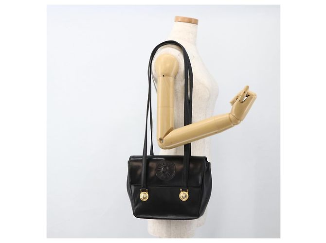 Borsa a Spalla Gianni Versace in Pelle Embossata Nera Oro Auth BA11363 Nero D'oro - vista 21