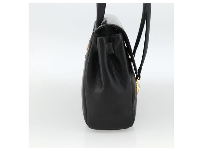 Borsa a Spalla Gianni Versace in Pelle Embossata Nera Oro Auth BA11363 Nero D'oro - vista 3