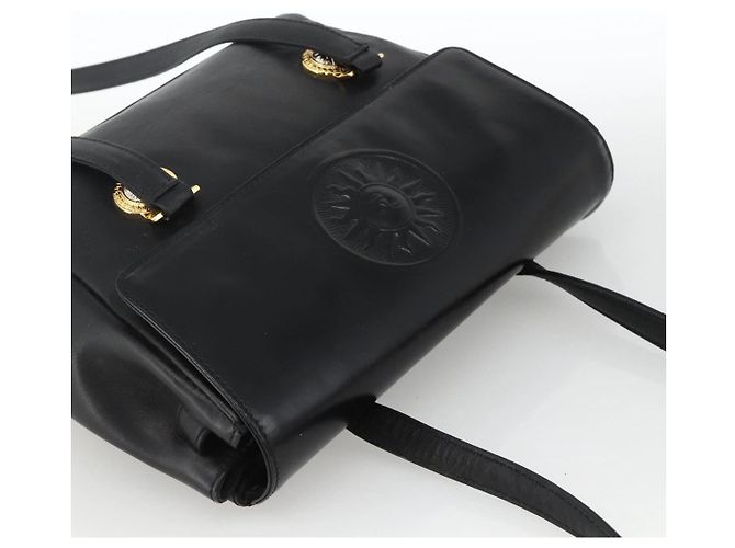 Borsa a Spalla Gianni Versace in Pelle Embossata Nera Oro Auth BA11363 Nero D'oro - vista 6