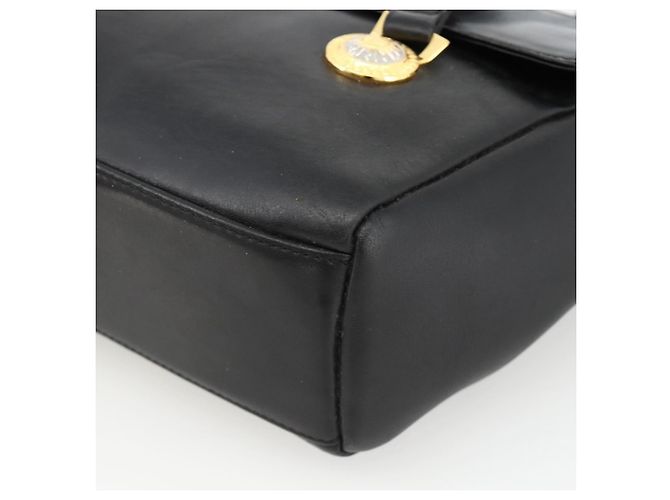 Borsa a Spalla Gianni Versace in Pelle Embossata Nera Oro Auth BA11363 Nero D'oro - vista 9