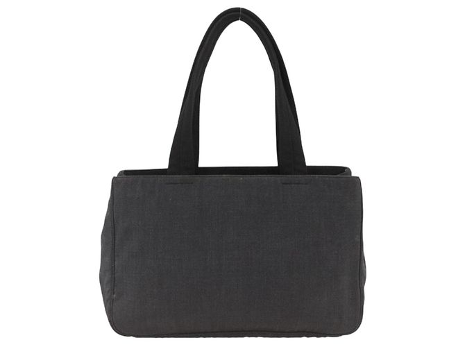 PRADA Handtasche aus grauem Silber-Canvas authentisch ti3797 Braun - Ansicht 2