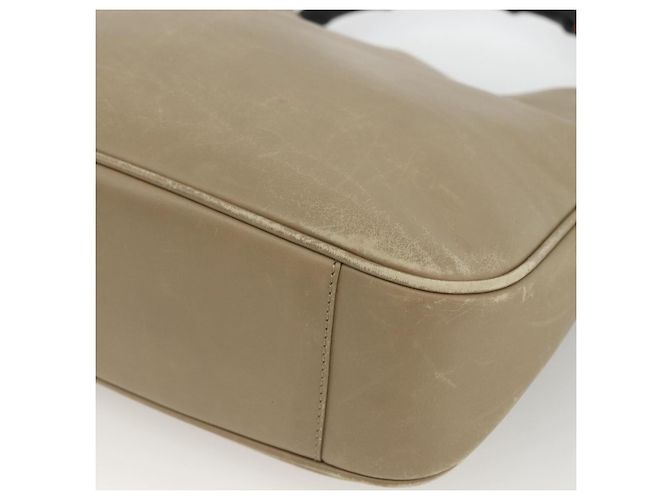 Borsa a mano in pelle GUCCI Bamboo 2way Beige Argento 001 1638 Auth ep13860 - vista 15