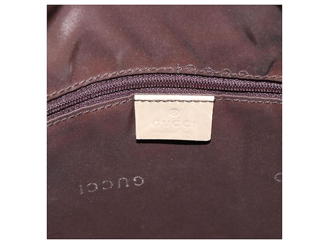Borsa a mano in pelle GUCCI Bamboo 2way Beige Argento 001 1638 Auth ep13860 - vista 18