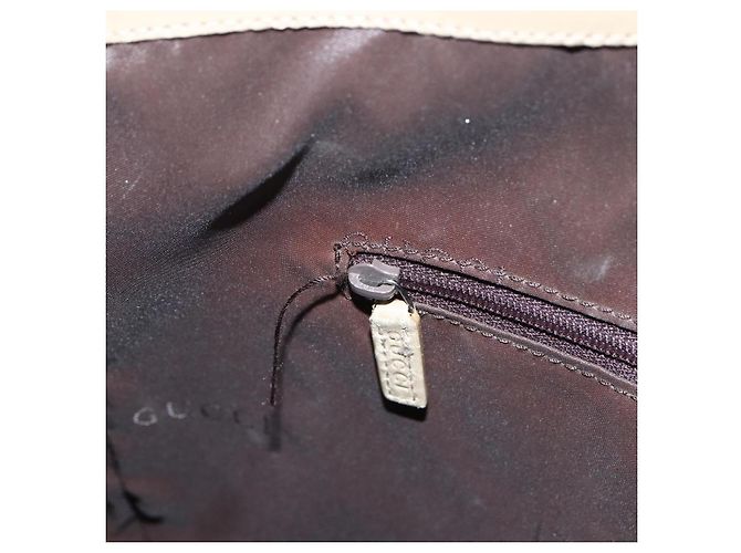 Borsa a mano in pelle GUCCI Bamboo 2way Beige Argento 001 1638 Auth ep13860 - vista 21