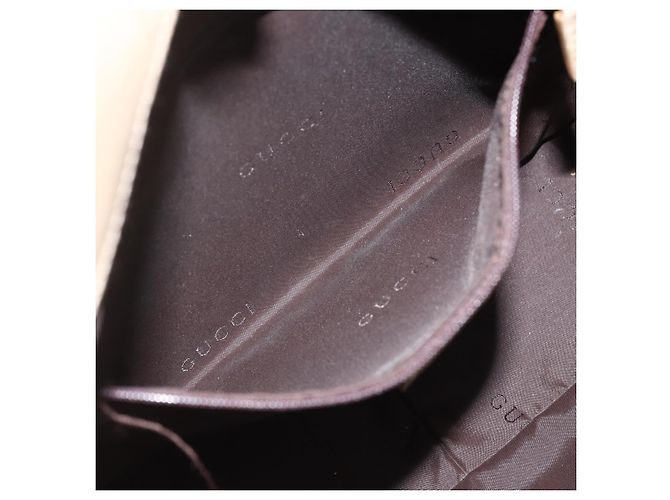 Borsa a mano in pelle GUCCI Bamboo 2way Beige Argento 001 1638 Auth ep13860 - vista 22