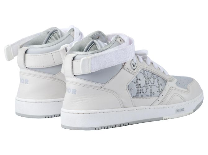 Dior Leder B27 High Top Sneakers Weiß - Ansicht 3