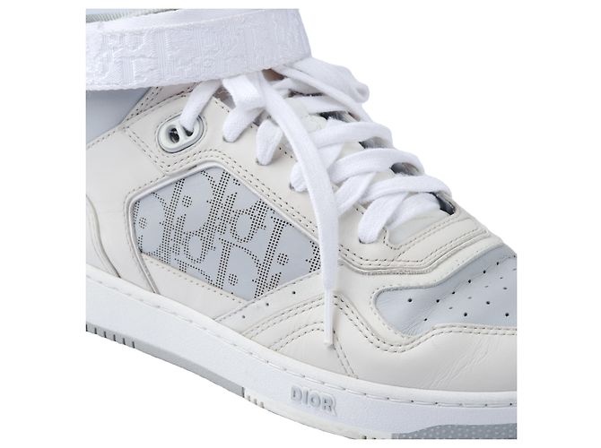 Dior Leder B27 High Top Sneakers Weiß - Ansicht 4