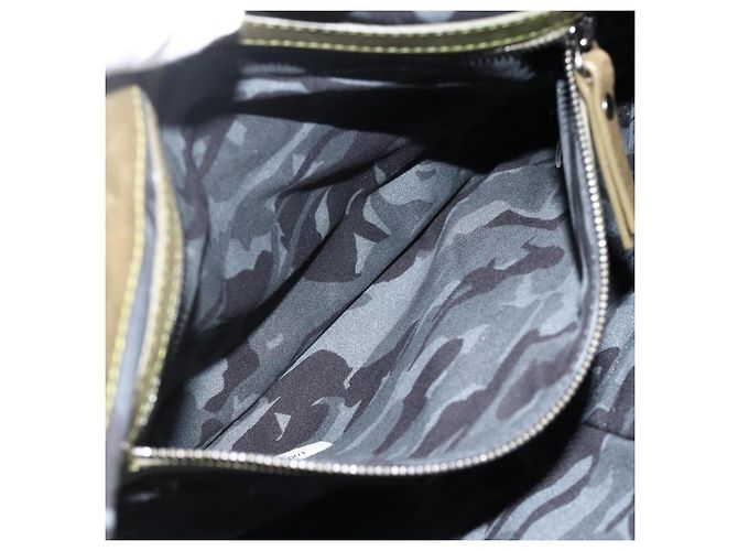 Borsa a mano in pelle khaki con borchie Jimmy Choo Auth BA11453 Cachi - vista 12