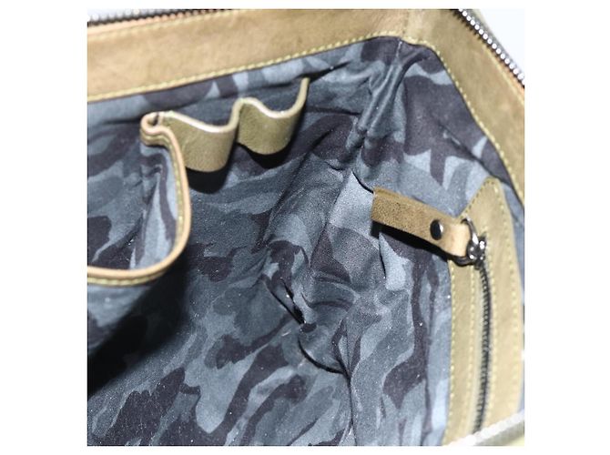 Borsa a mano in pelle khaki con borchie Jimmy Choo Auth BA11453 Cachi - vista 19