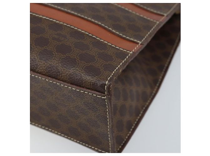 Céline Borsa a mano in tela Macadam CELINE in pelle PVC marrone e oro Auth bs33972 D'oro - vista 15