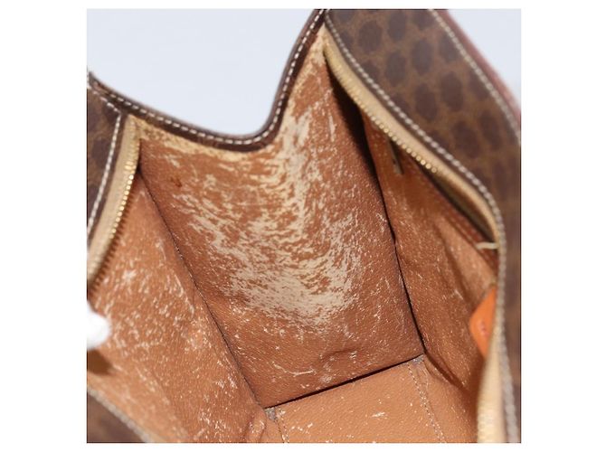 Céline Borsa a mano in tela Macadam CELINE in pelle PVC marrone e oro Auth bs33972 D'oro - vista 19