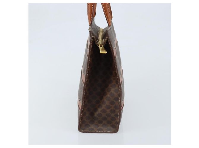 Céline Borsa a mano in tela Macadam CELINE in pelle PVC marrone e oro Auth bs33972 D'oro - vista 4