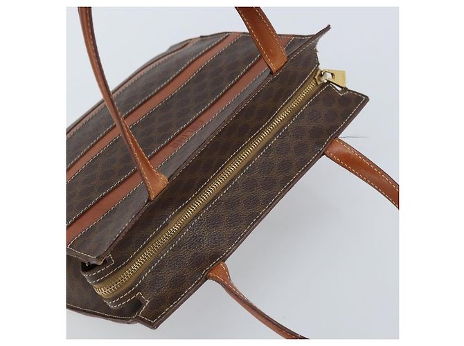 Céline Borsa a mano in tela Macadam CELINE in pelle PVC marrone e oro Auth bs33972 D'oro - vista 6