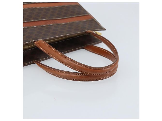 Céline Borsa a mano in tela Macadam CELINE in pelle PVC marrone e oro Auth bs33972 D'oro - vista 7