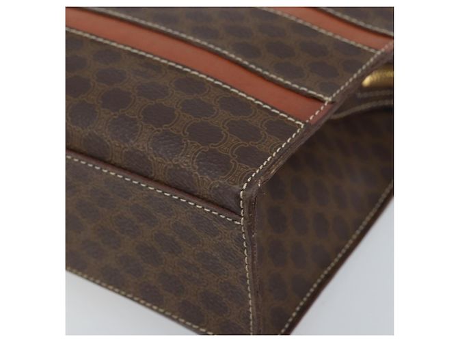 Céline Borsa a mano in tela Macadam CELINE in pelle PVC marrone e oro Auth bs33972 D'oro - vista 9