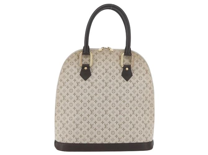 LOUIS VUITTON Borsa a Mano Mini Alma Haut Monogramma Khaki M92203 LV Auth BA11248 Cachi - vista 13