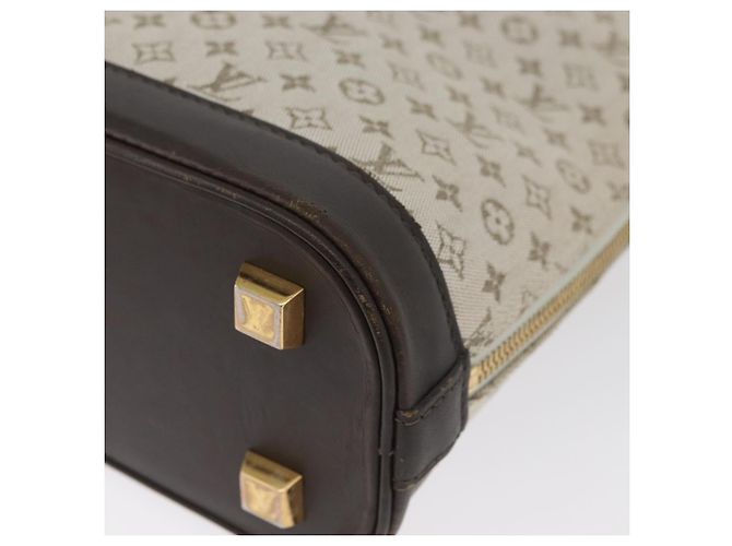 LOUIS VUITTON Borsa a Mano Mini Alma Haut Monogramma Khaki M92203 LV Auth BA11248 Cachi - vista 14