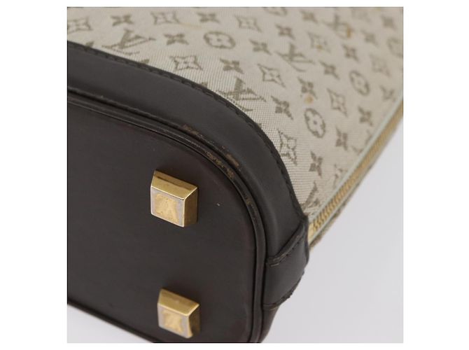LOUIS VUITTON Borsa a Mano Mini Alma Haut Monogramma Khaki M92203 LV Auth BA11248 Cachi - vista 16