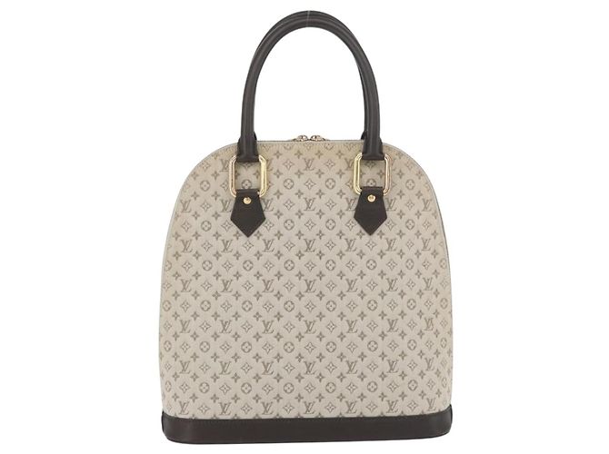 LOUIS VUITTON Borsa a Mano Mini Alma Haut Monogramma Khaki M92203 LV Auth BA11248 Cachi - vista 2