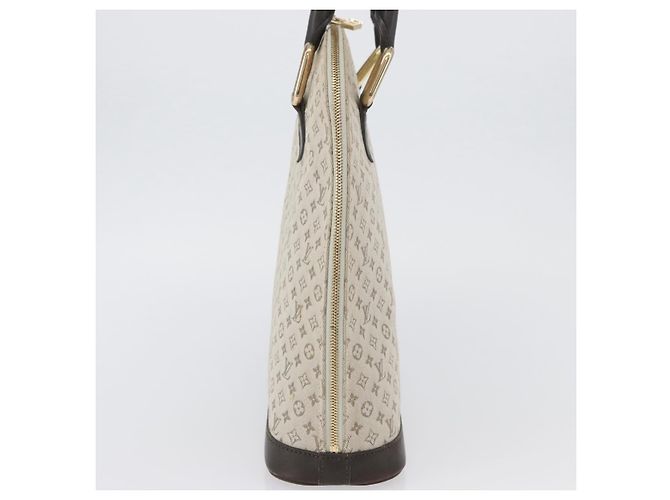 LOUIS VUITTON Borsa a Mano Mini Alma Haut Monogramma Khaki M92203 LV Auth BA11248 Cachi - vista 4