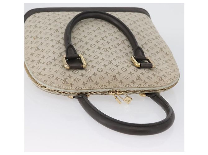 LOUIS VUITTON Borsa a Mano Mini Alma Haut Monogramma Khaki M92203 LV Auth BA11248 Cachi - vista 6