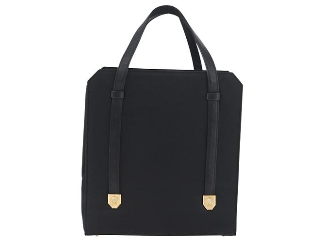 Borsa a mano Gianni Versace in nylon nero e oro Auth bs33883 D'oro - vista 13
