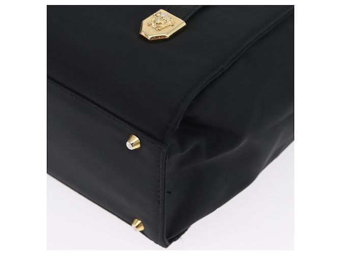 Borsa a mano Gianni Versace in nylon nero e oro Auth bs33883 D'oro - vista 14