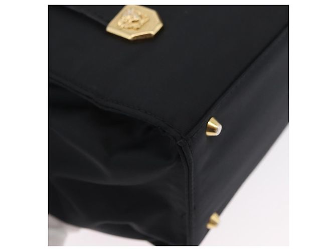 Borsa a mano Gianni Versace in nylon nero e oro Auth bs33883 D'oro - vista 15