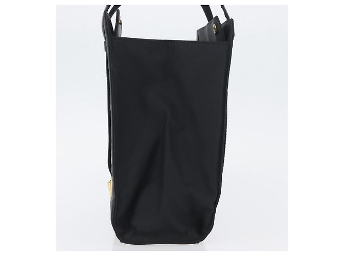 Borsa a mano Gianni Versace in nylon nero e oro Auth bs33883 D'oro - vista 3