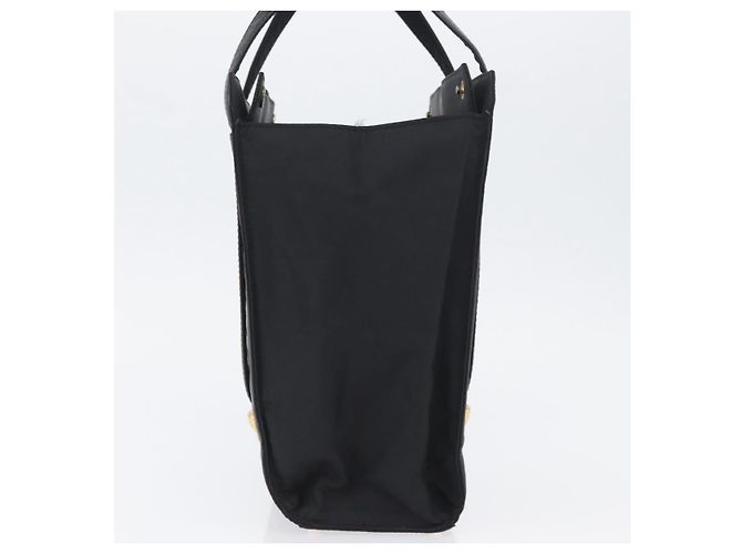 Borsa a mano Gianni Versace in nylon nero e oro Auth bs33883 D'oro - vista 4