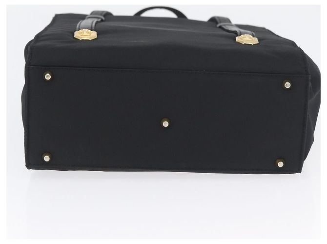 Borsa a mano Gianni Versace in nylon nero e oro Auth bs33883 D'oro - vista 5