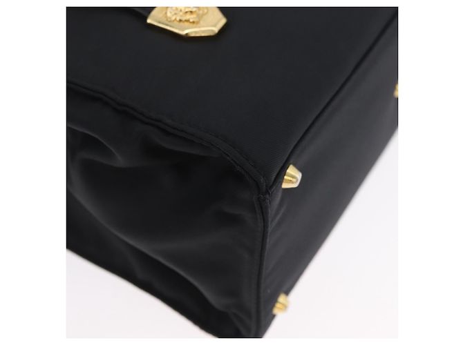 Borsa a mano Gianni Versace in nylon nero e oro Auth bs33883 D'oro - vista 9