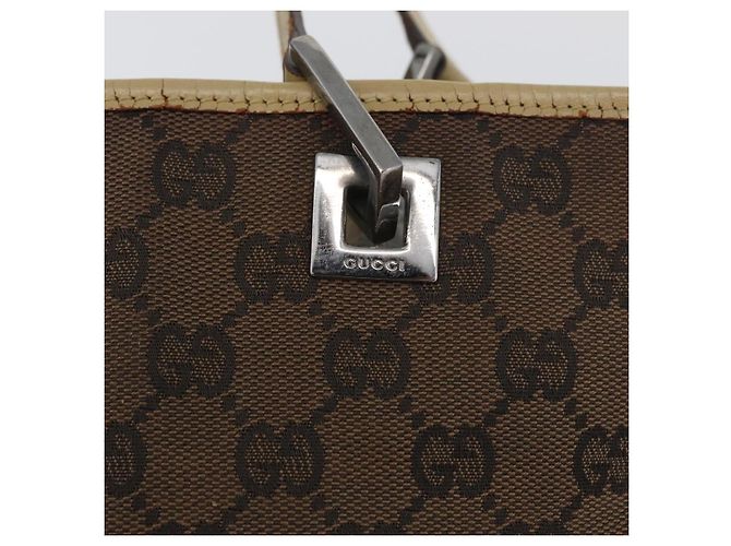 Borsa Tote GG Canvas Sherry Line Gucci Marrone Argento 31244 Auth BSZ281 - vista 17