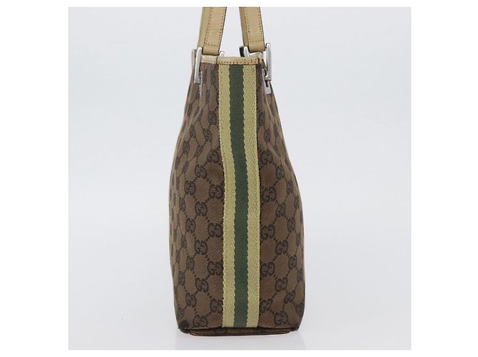 Borsa Tote GG Canvas Sherry Line Gucci Marrone Argento 31244 Auth BSZ281 - vista 4