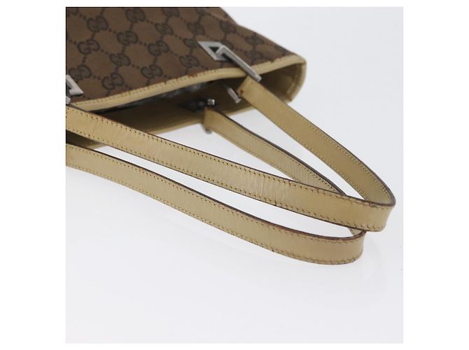 Borsa Tote GG Canvas Sherry Line Gucci Marrone Argento 31244 Auth BSZ281 - vista 8