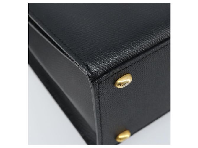 Céline Borsa a mano CELINE in pelle nera e oro Auth ARZ426A Nero D'oro - vista 14