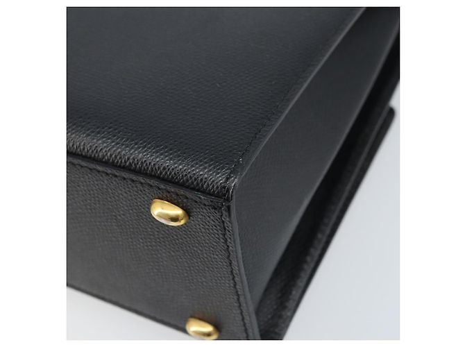 Céline Borsa a mano CELINE in pelle nera e oro Auth ARZ426A Nero D'oro - vista 15
