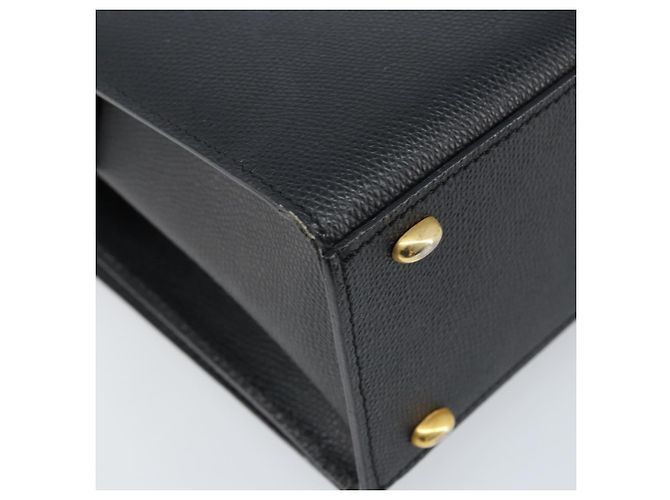Céline Borsa a mano CELINE in pelle nera e oro Auth ARZ426A Nero D'oro - vista 16