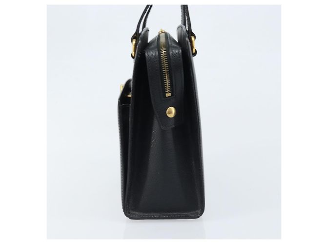 Céline Borsa a mano CELINE in pelle nera e oro Auth ARZ426A Nero D'oro - vista 3