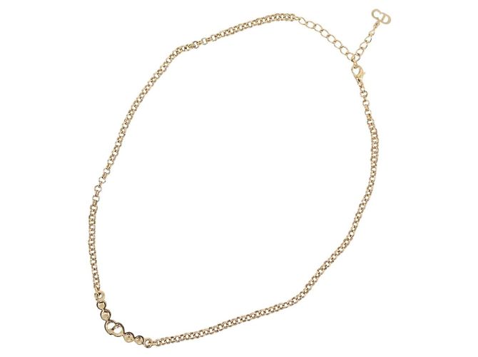 Collana Christian Dior metallo tono oro Auth BA11497 - vista 10