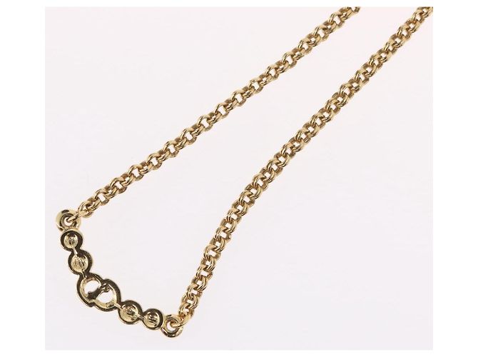 Collana Christian Dior metallo tono oro Auth BA11497 - vista 12