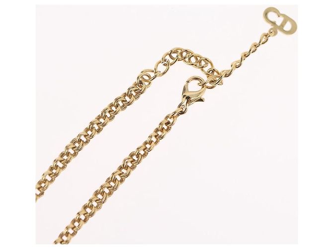 Collana Christian Dior metallo tono oro Auth BA11497 - vista 16
