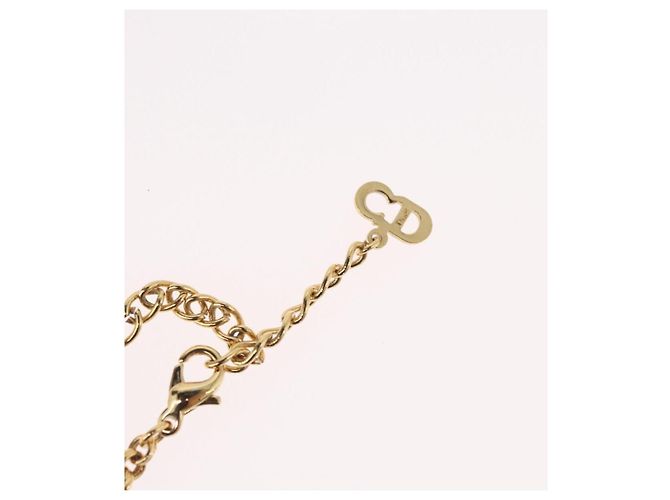 Collana Christian Dior metallo tono oro Auth BA11497 - vista 17
