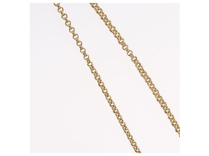Collana Christian Dior metallo tono oro Auth BA11497 - vista 7