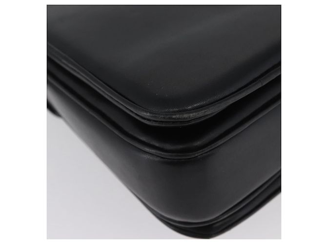 Borsa a Spalla CÉLINE Carrozza in Pelle Nera e Oro Auth SW1908 Nero D'oro - vista 15
