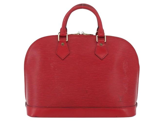LOUIS VUITTON Borsa a Mano Epi Alma Rosso Castigliano M52147 LV Auth ARZ152 - vista 13