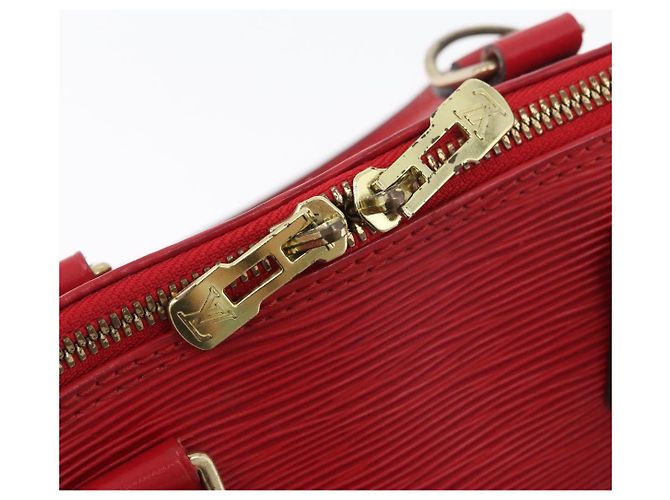 LOUIS VUITTON Borsa a Mano Epi Alma Rosso Castigliano M52147 LV Auth ARZ152 - vista 19