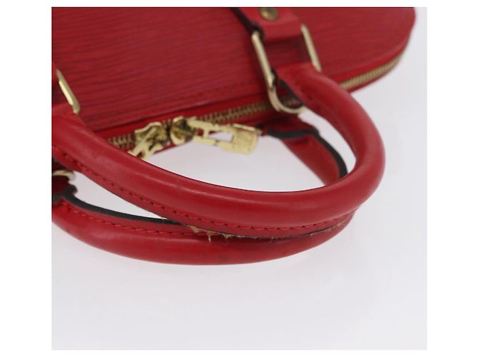 LOUIS VUITTON Borsa a Mano Epi Alma Rosso Castigliano M52147 LV Auth ARZ152 - vista 8